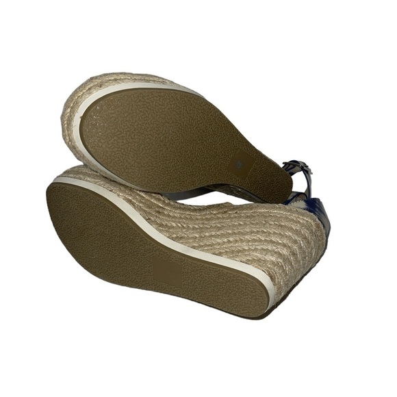 Coconuts by Matisse Women's Sandals Size 9M Blue/White Ankle Buckle Espadrille - Picture 9 of 12